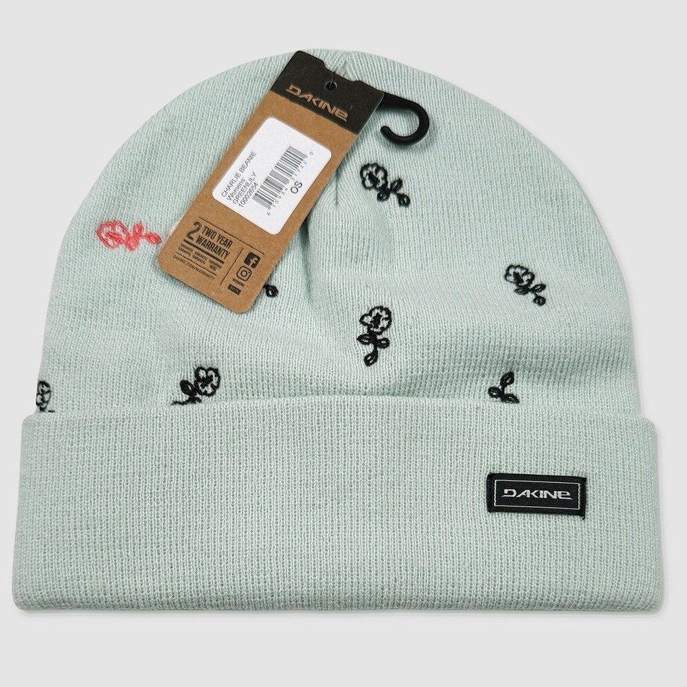 Womens Dakine Charlie Beanie - NWT One Size Green Lily / Multi - #45254-J9